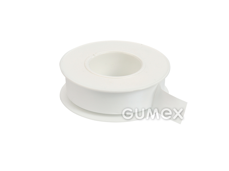 Teflonband zur Gewindeabdichtung, 0,076mm, Breite 12mm, Länge 12m, PTFE, -200°C/+260°C, weiß, 